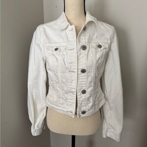 American Eagle white denim jacket